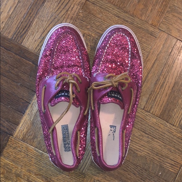 Pink Sequin Sperrys - Picture 1 of 1